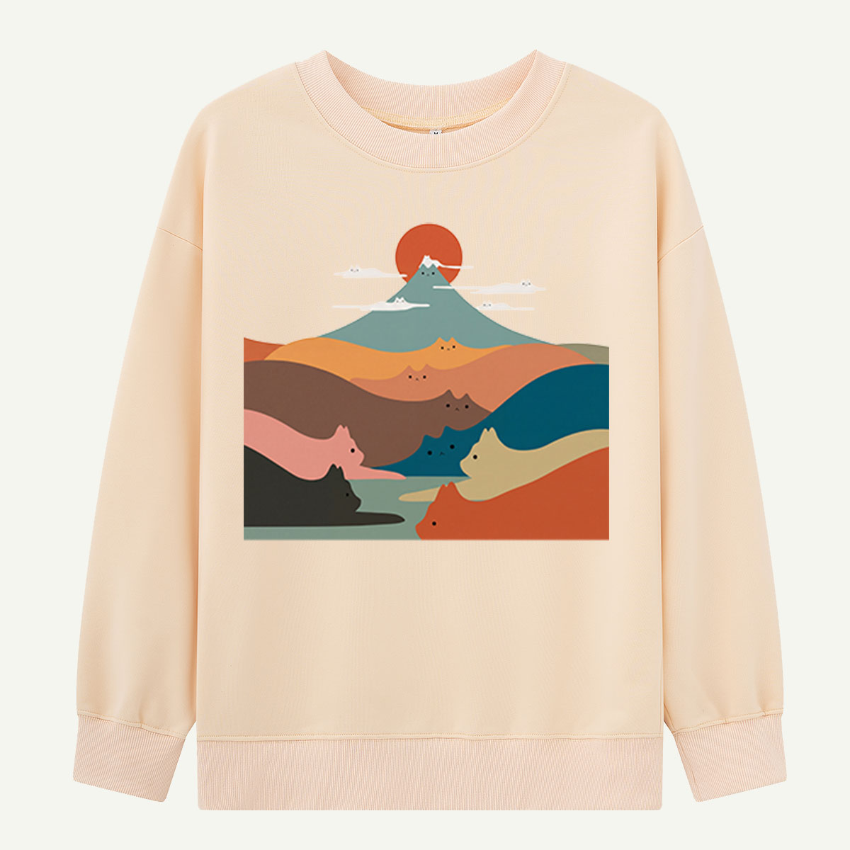Cat Mountain Landscape Sweatshirts