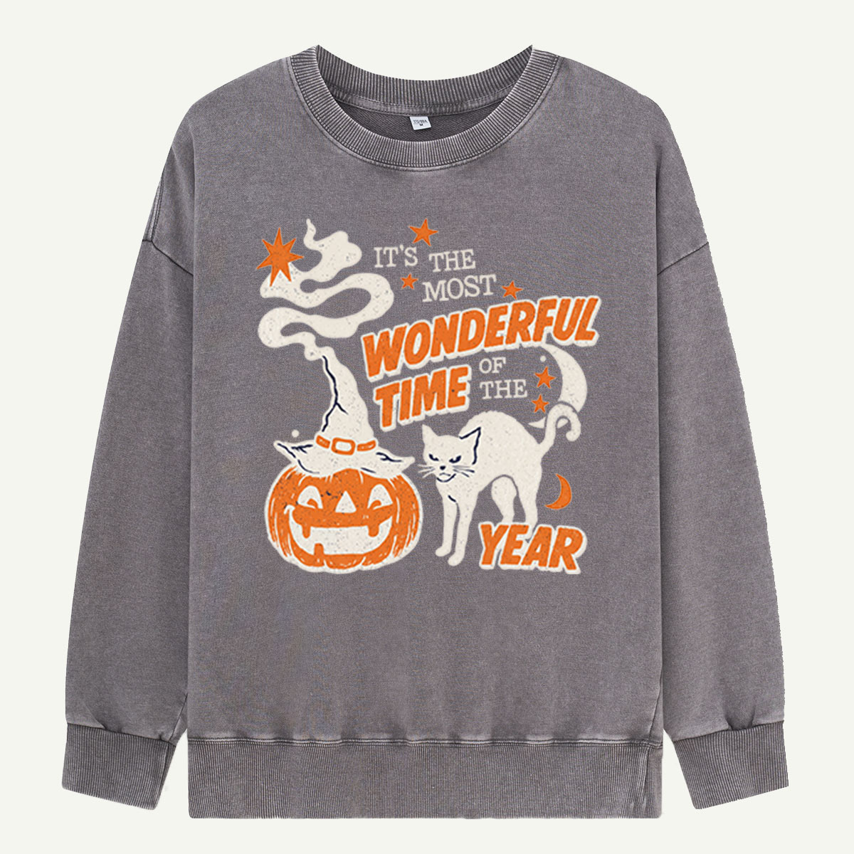 Pumpkin Cat Most Wonderful Washed Sweatshirts