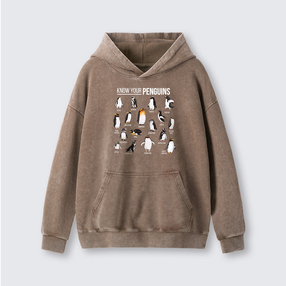 Know Your Penguins Washed Hoodie