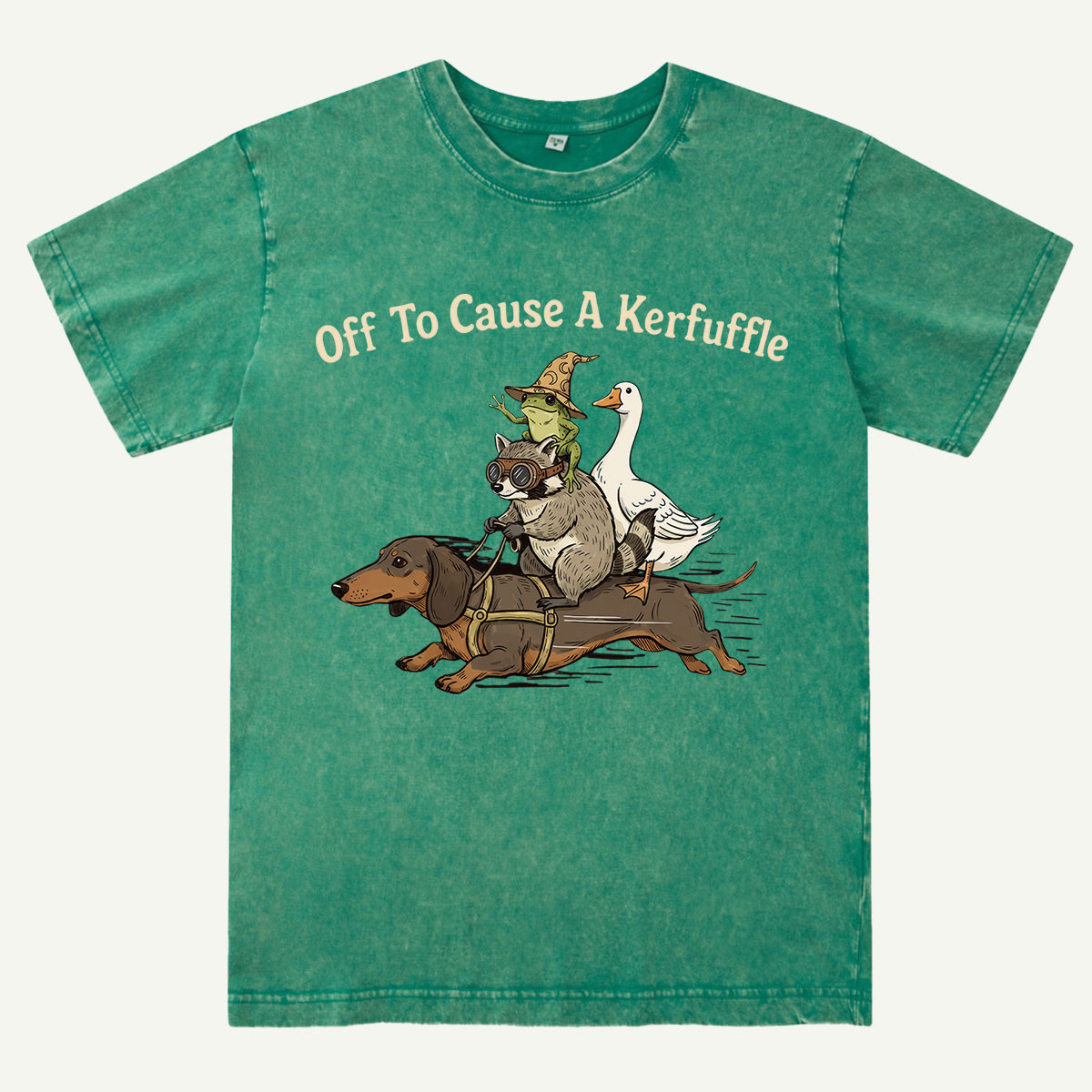 Off To Cause A Kerfuffle Washed T-Shirt
