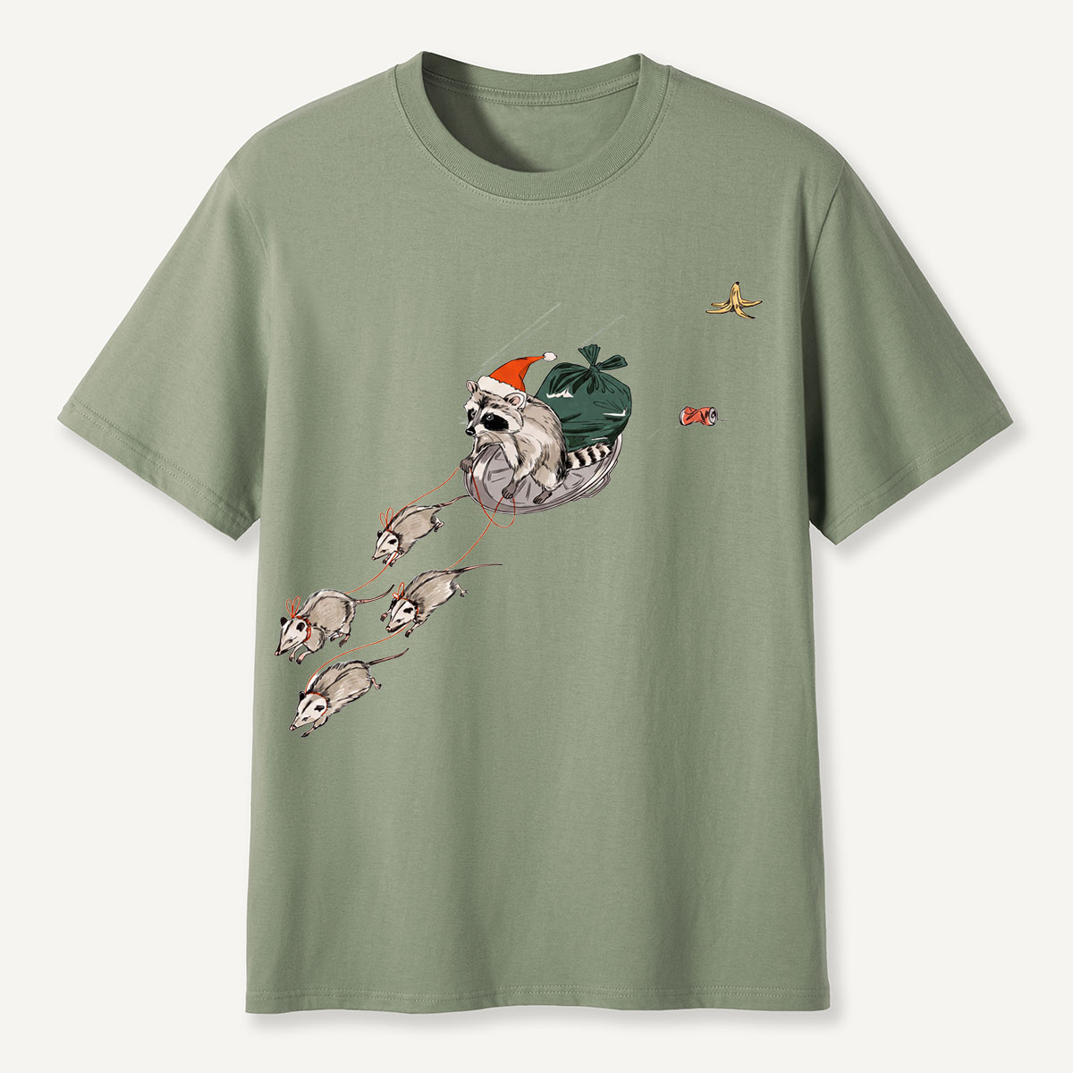 Holiday Possum Sleigh Funny Christmas T-Shirt