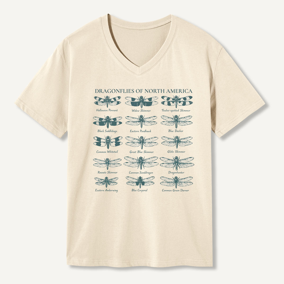 Dragonflies Of North America Field Guide V-neck T-Shirt