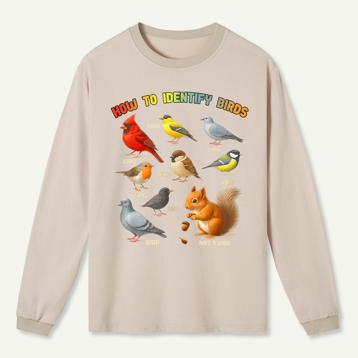 How to Identify Birds Long Sleeve T-Shirt