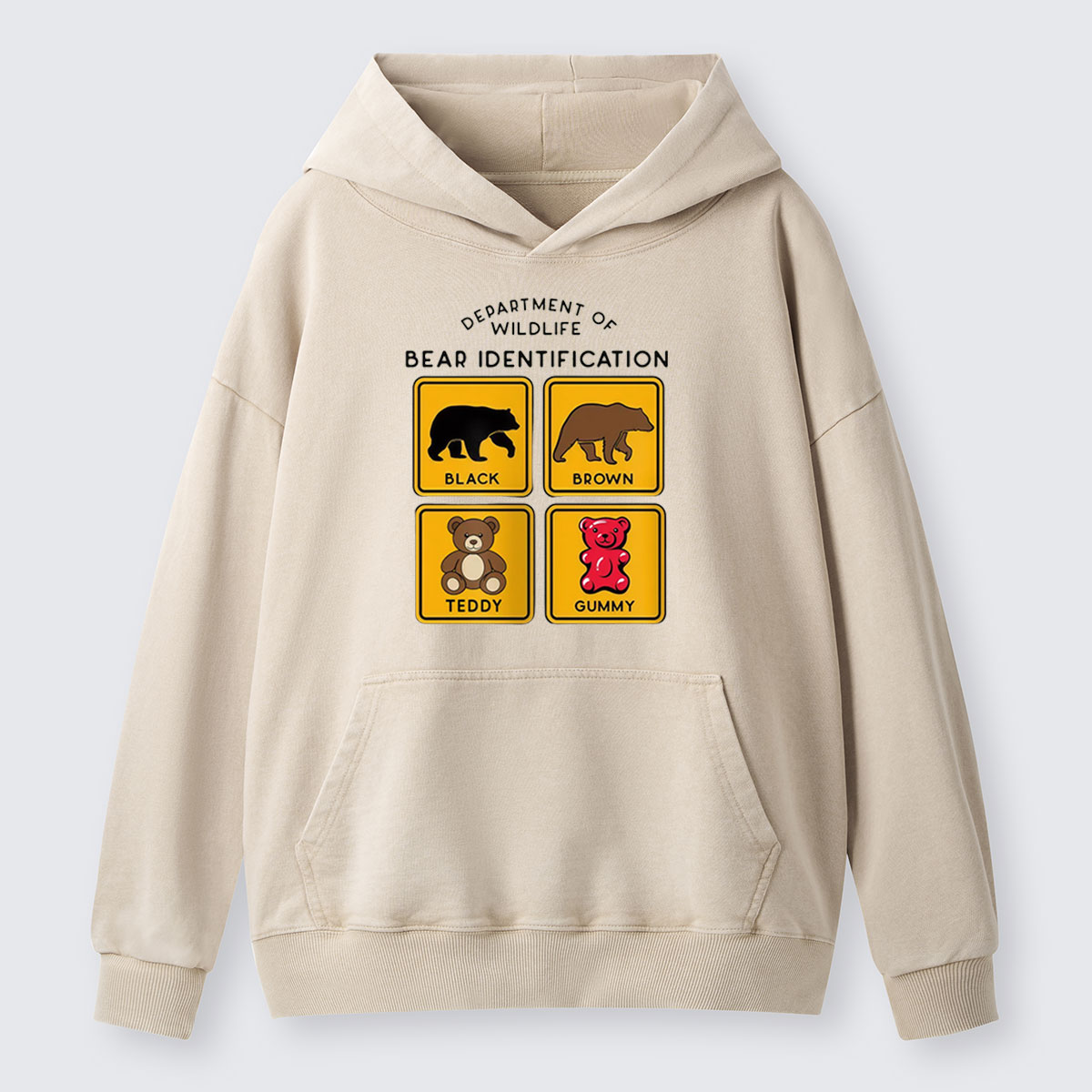 Department of Wildlife Bear Identification Washed Hoodie