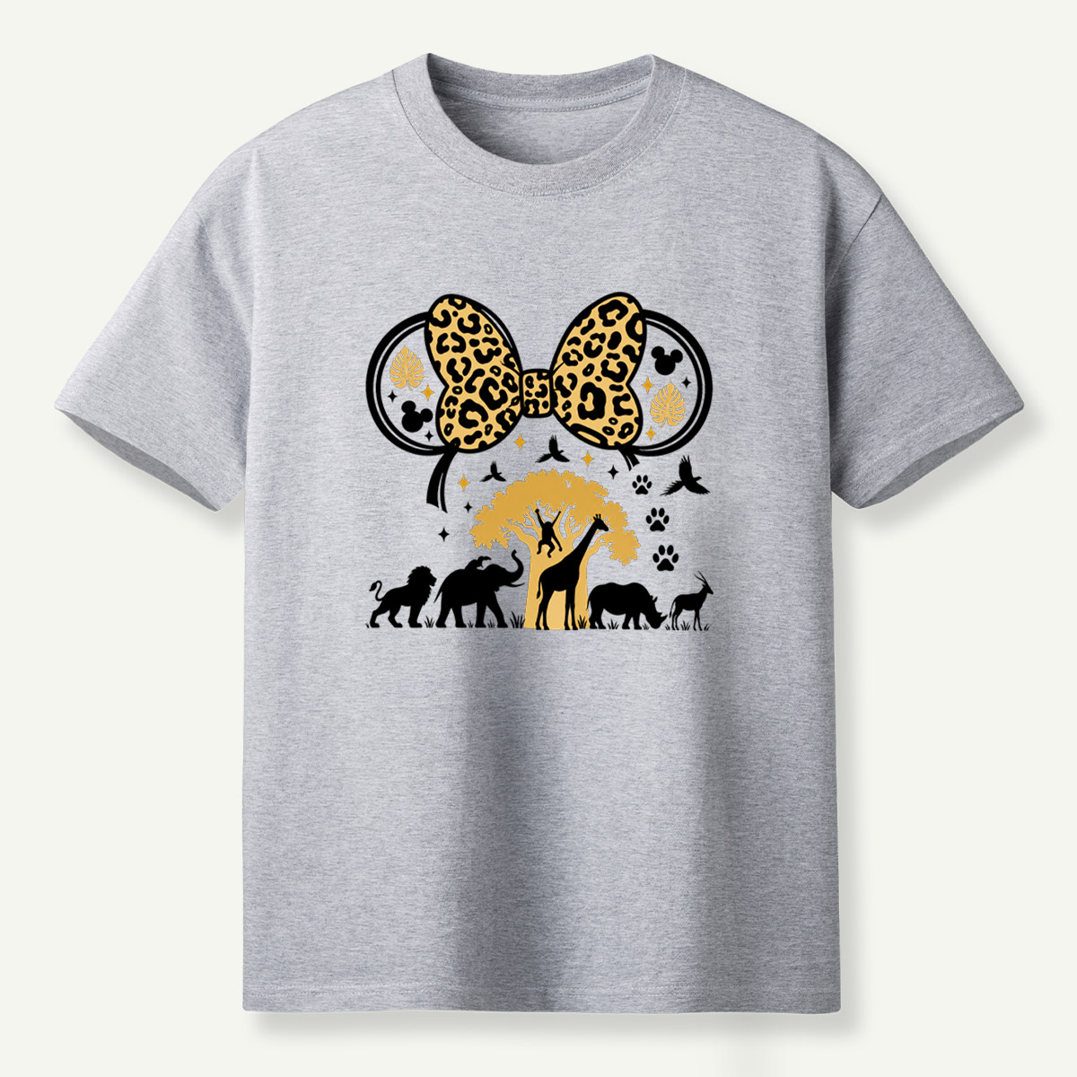 Leopard Bow Wildlife Silhouette T-Shirt