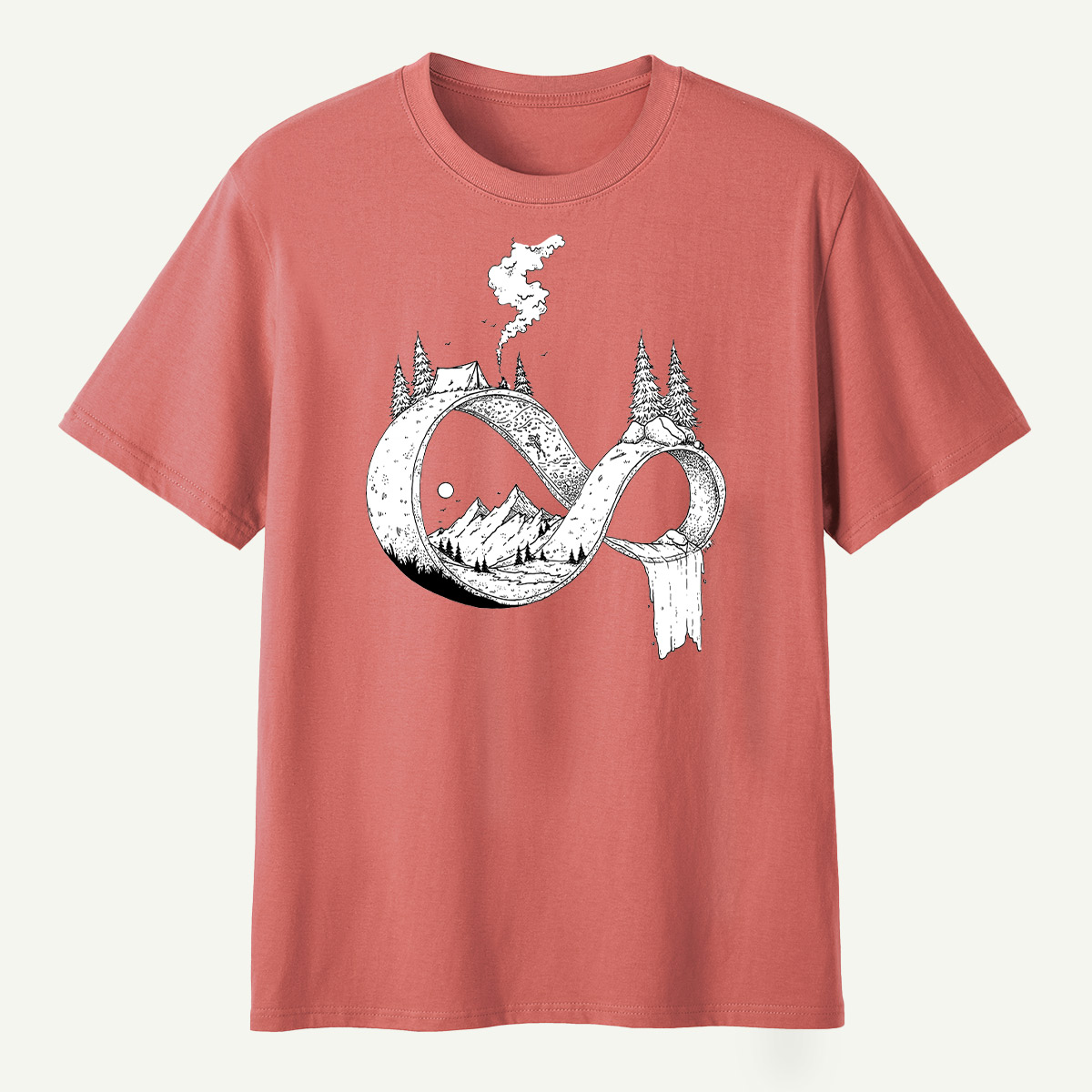 Infinity Wilderness Deer Forestscape T-Shirt