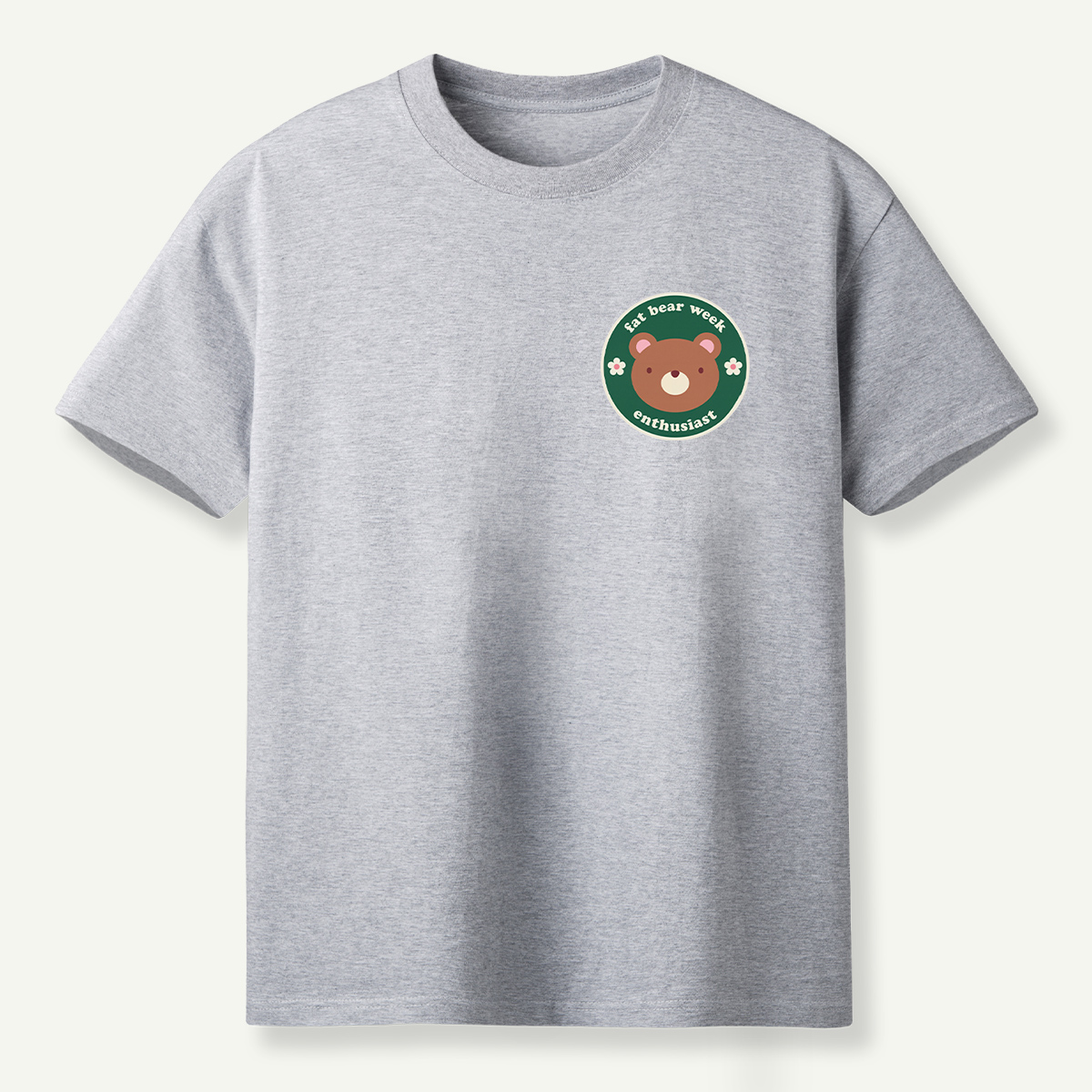 Fat Bear Week Enthusiast Cute Bear Badge T-Shirt