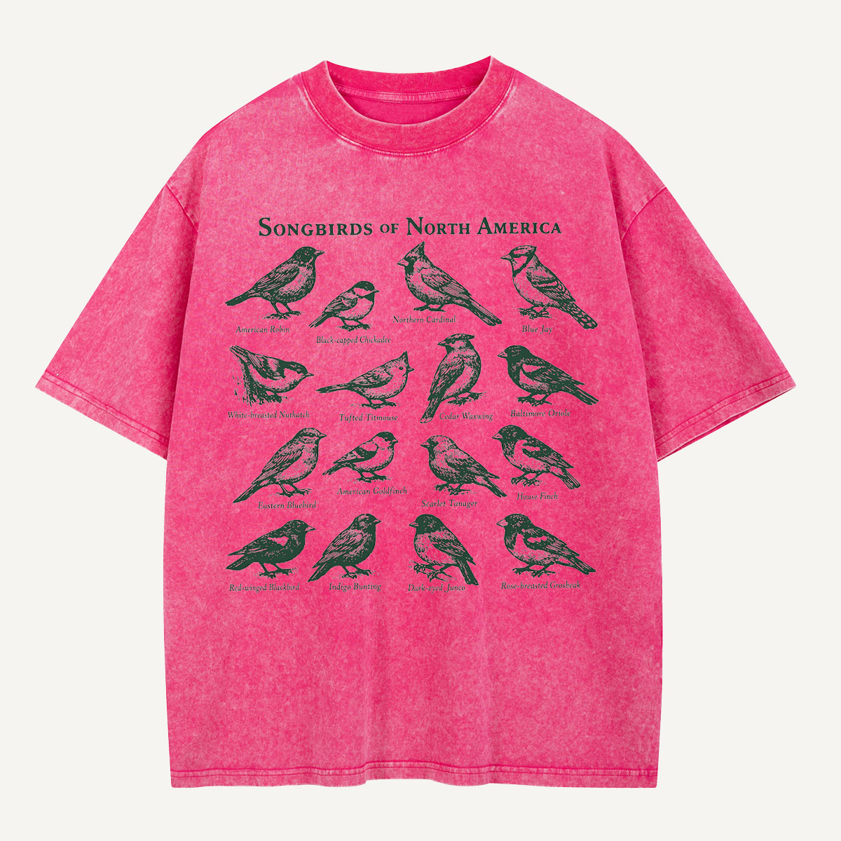 Owl Family In The Pines Washed T-Shirt