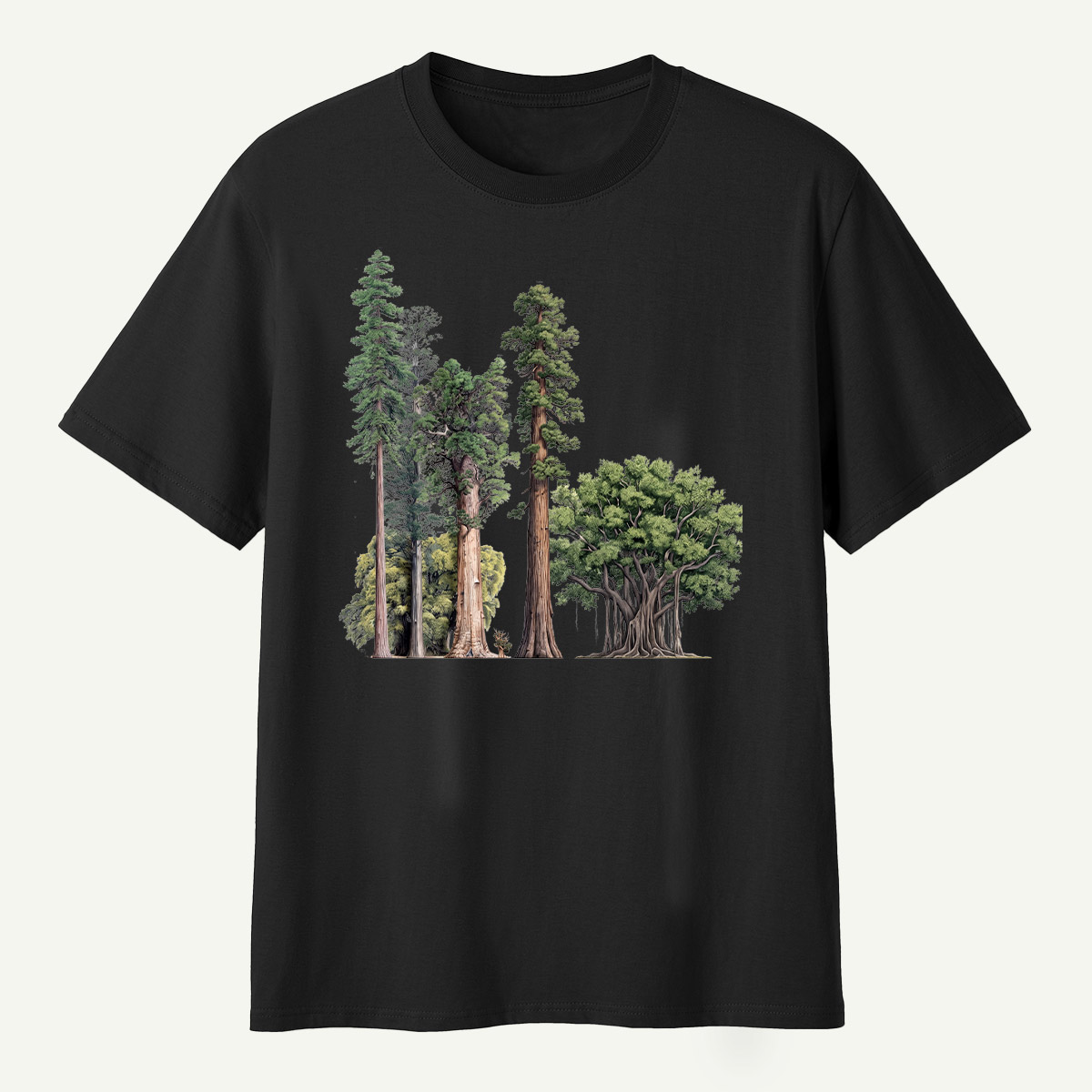 Giant Redwood Forest Botanical Study T-Shirt