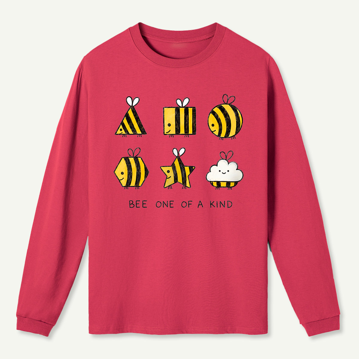 Bee One of a Kind Shapes Long Sleeve T-Shirt