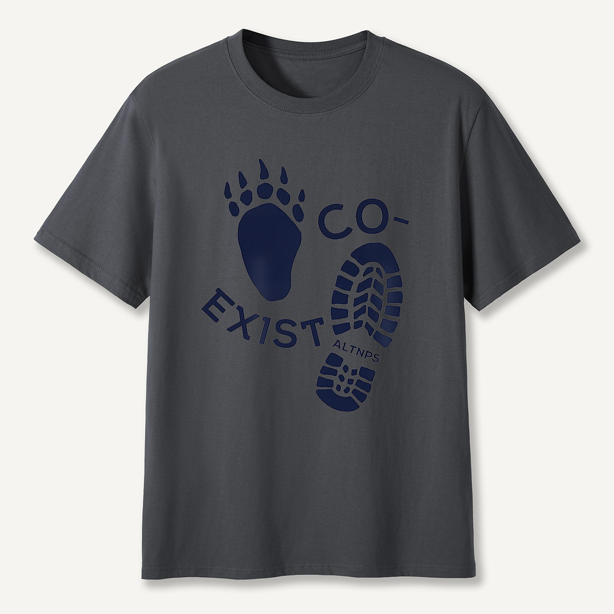 Co-Exist Bear Track and Boot Print T-Shirt