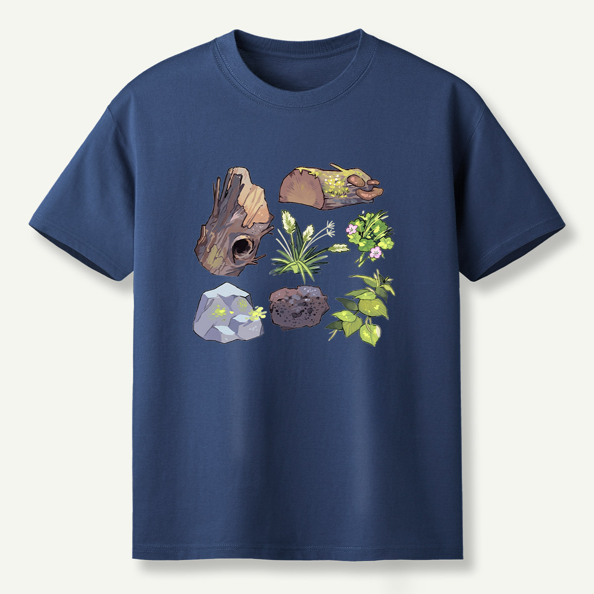 Woodland Moss Rock Nature Collection T-Shirt
