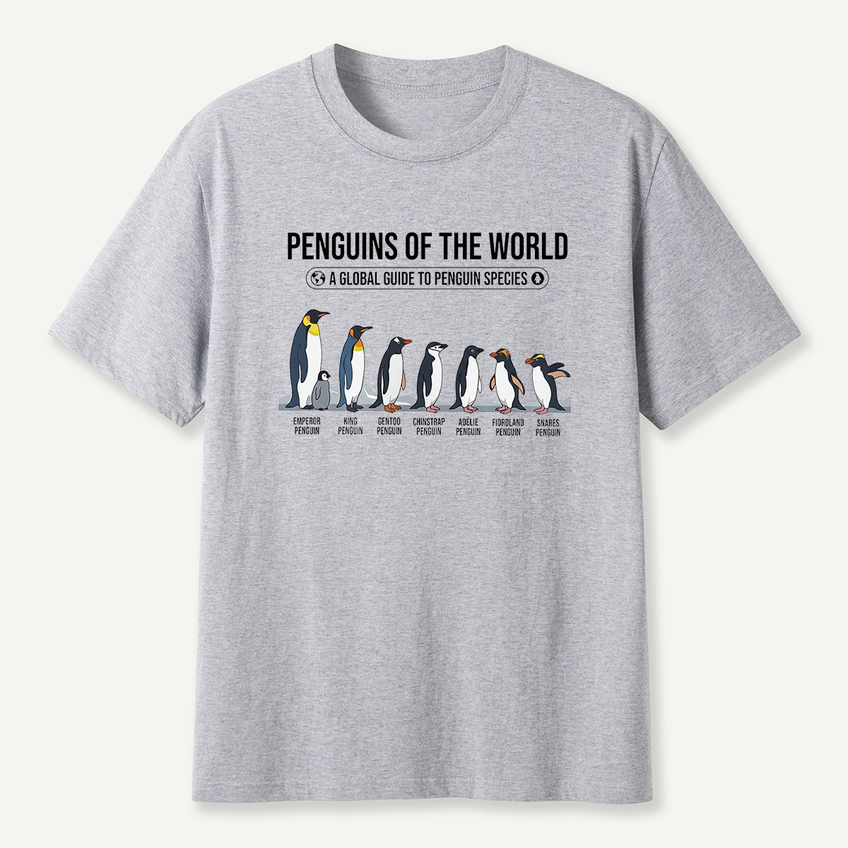 MDCTBYWY26072307 Penguins of the World T-Shirt