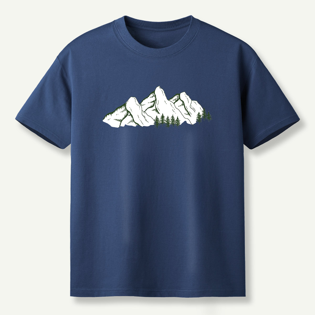 Minimal Mountain Range Line Art T-Shirt