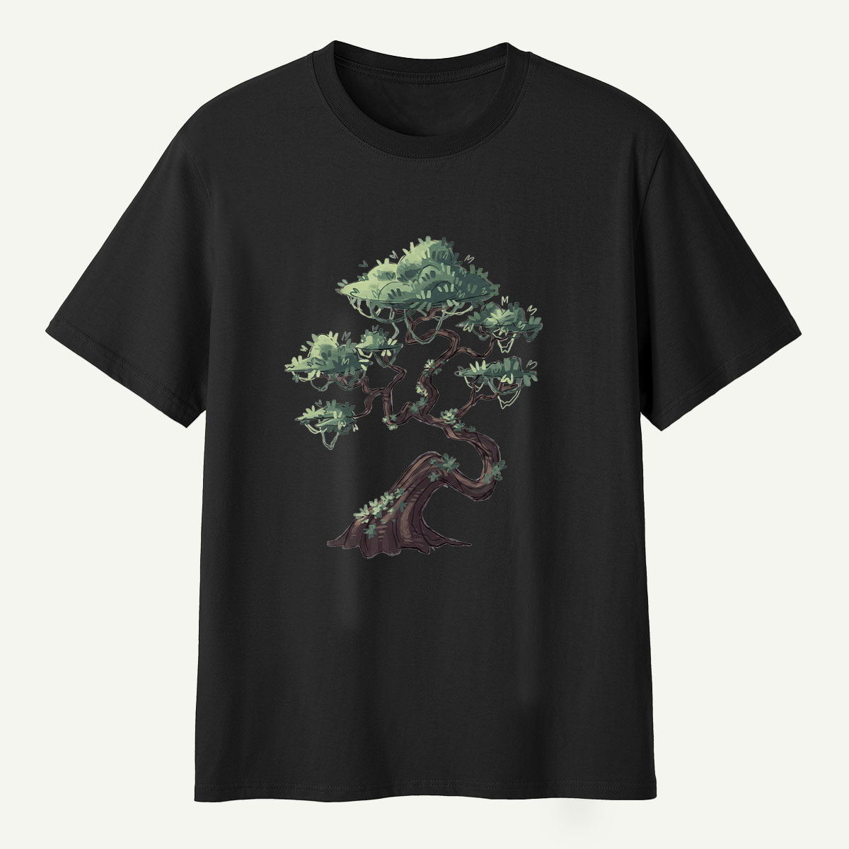 Windswept Pine Tree Ink Art T-Shirt