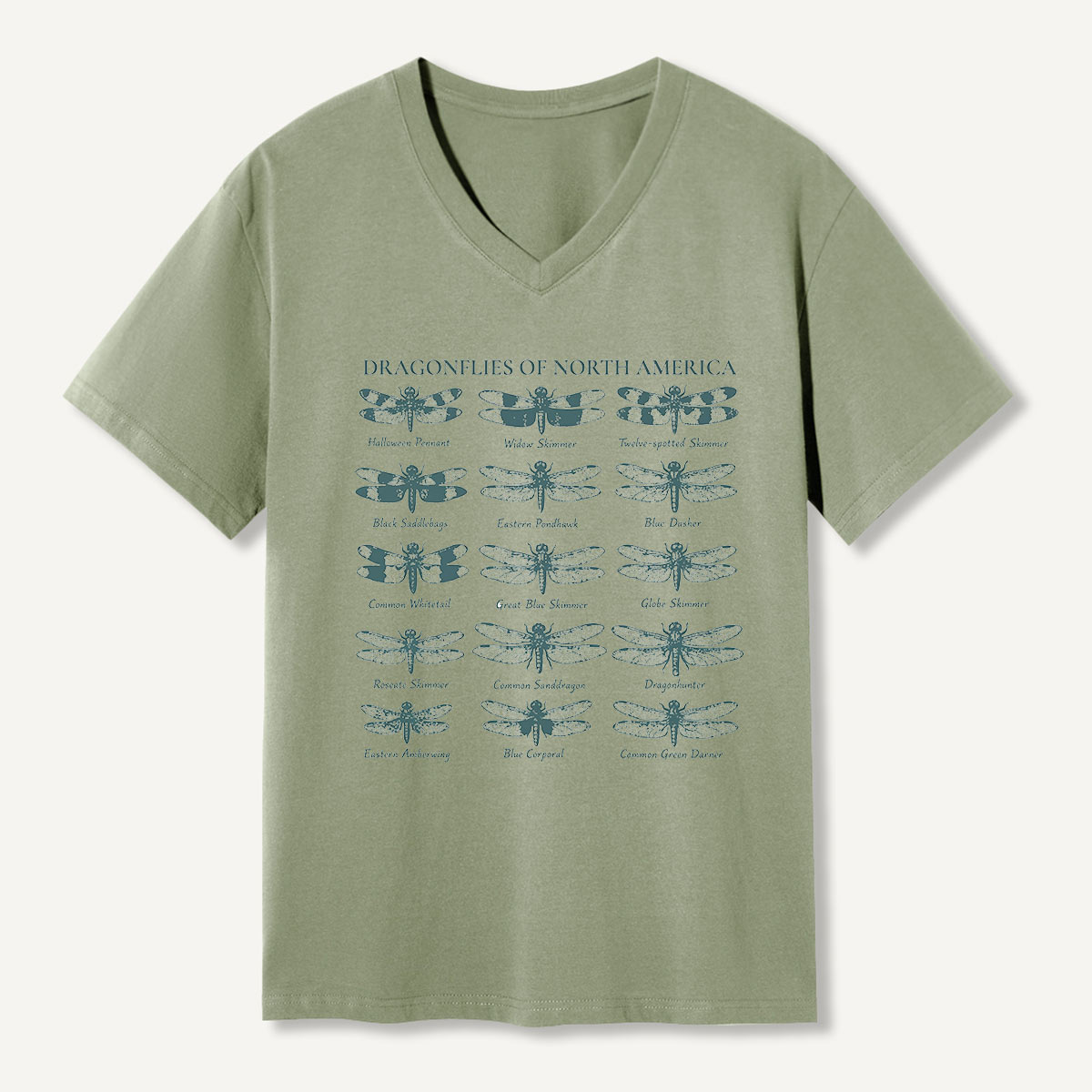 Dragonflies Of North America Field Guide V-neck T-Shirt