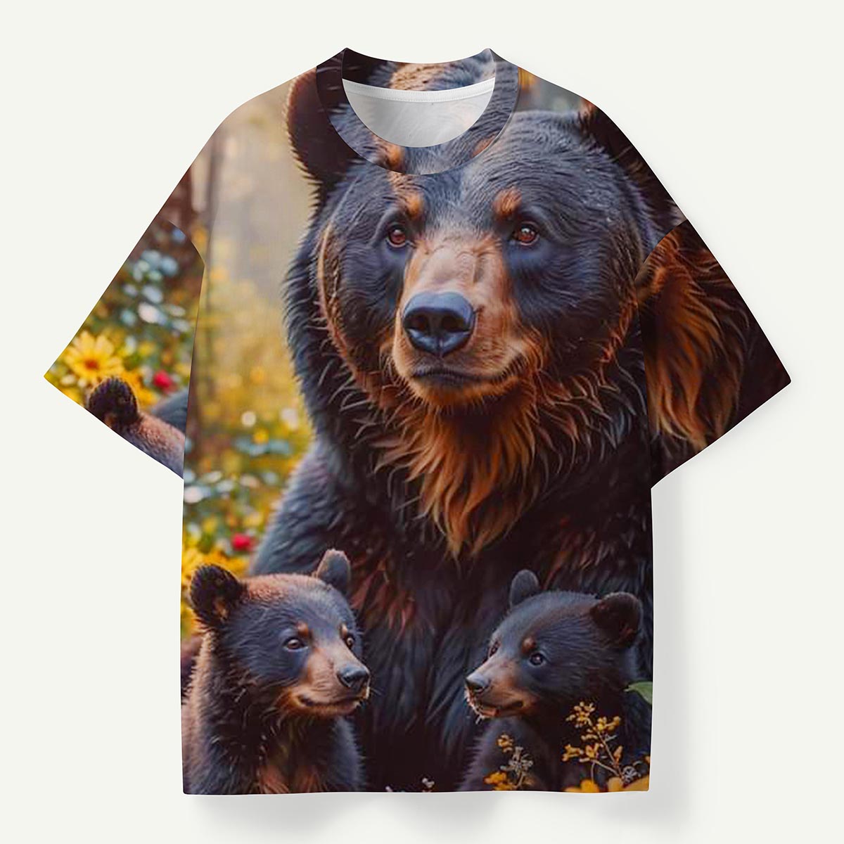Mother Bear & Cubs in the Wild Premium Eco Tee