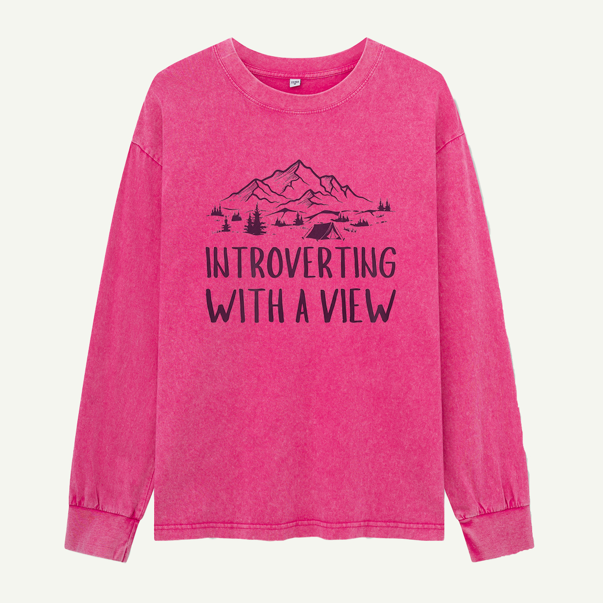 Introverting With a View Washed Long Sleeves