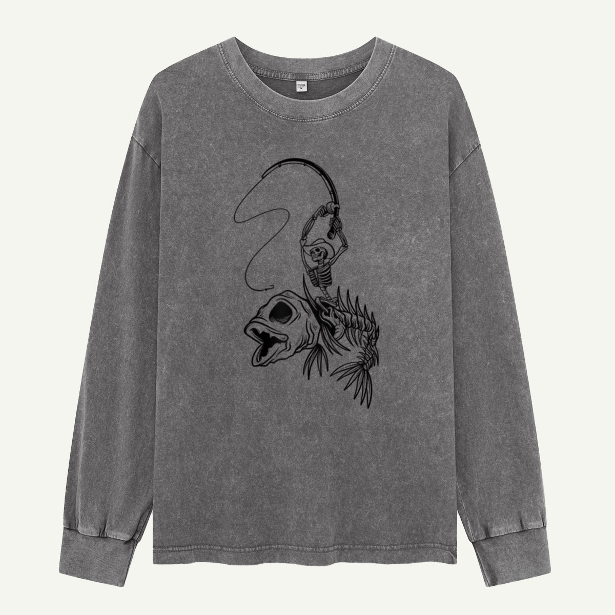 Gone Fishing, Still Kicking Washed Long‑sleeve