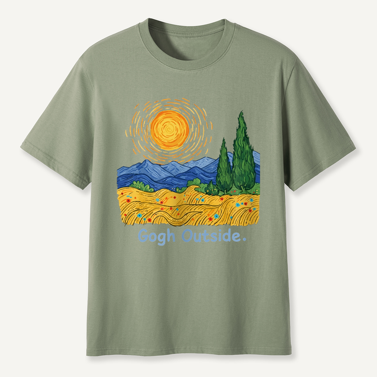 Sun Field Gogh Outside T-Shirt
