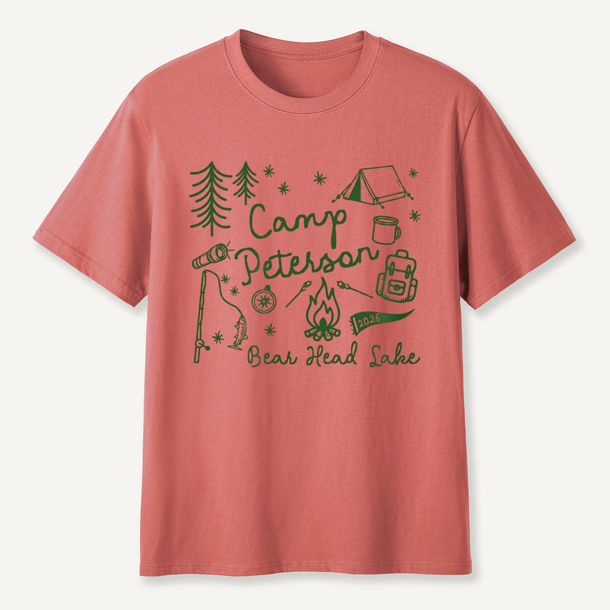 Camp Style Bear Head Lake Camping T-Shirt