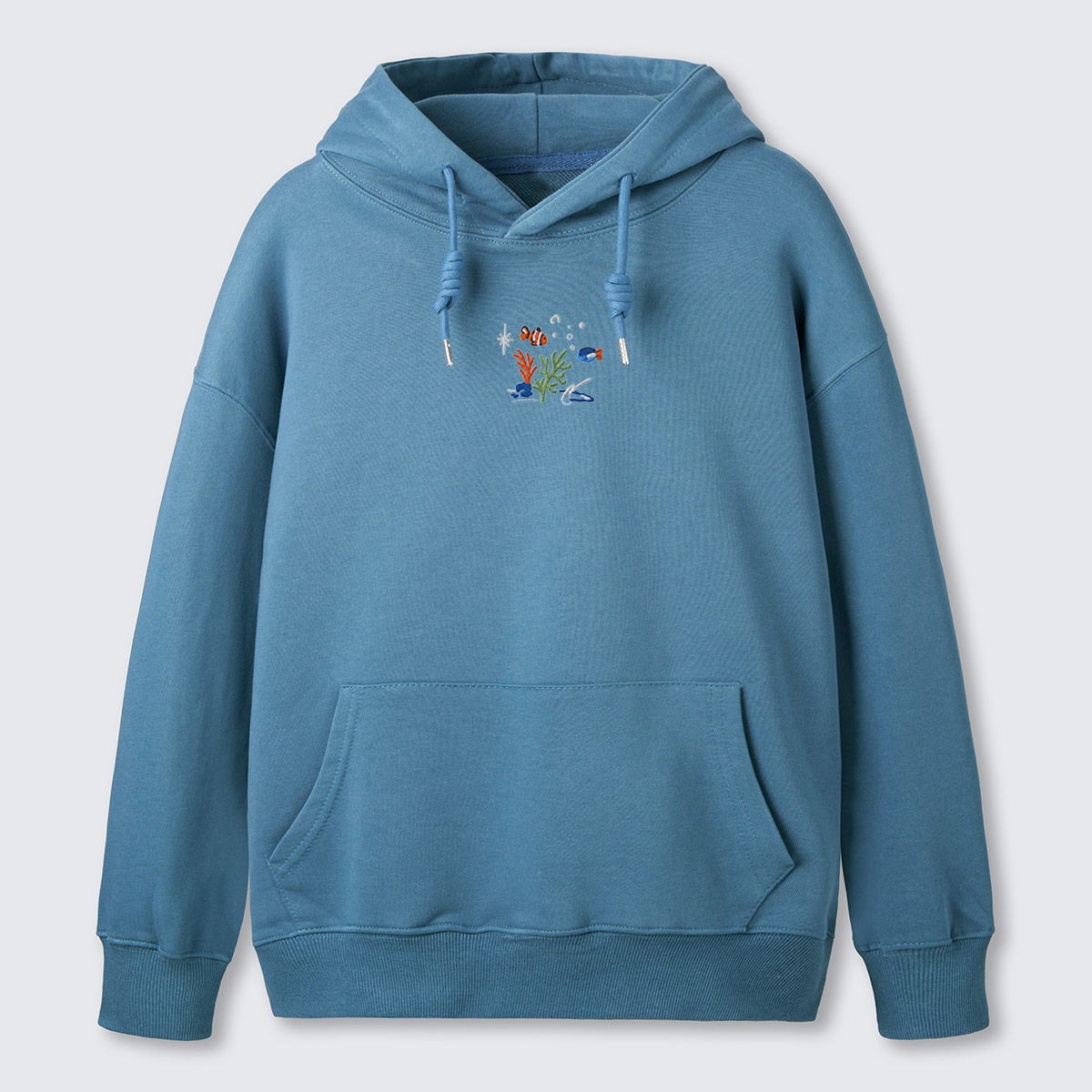 Underwater Reef Fish Embroidered Hoodie