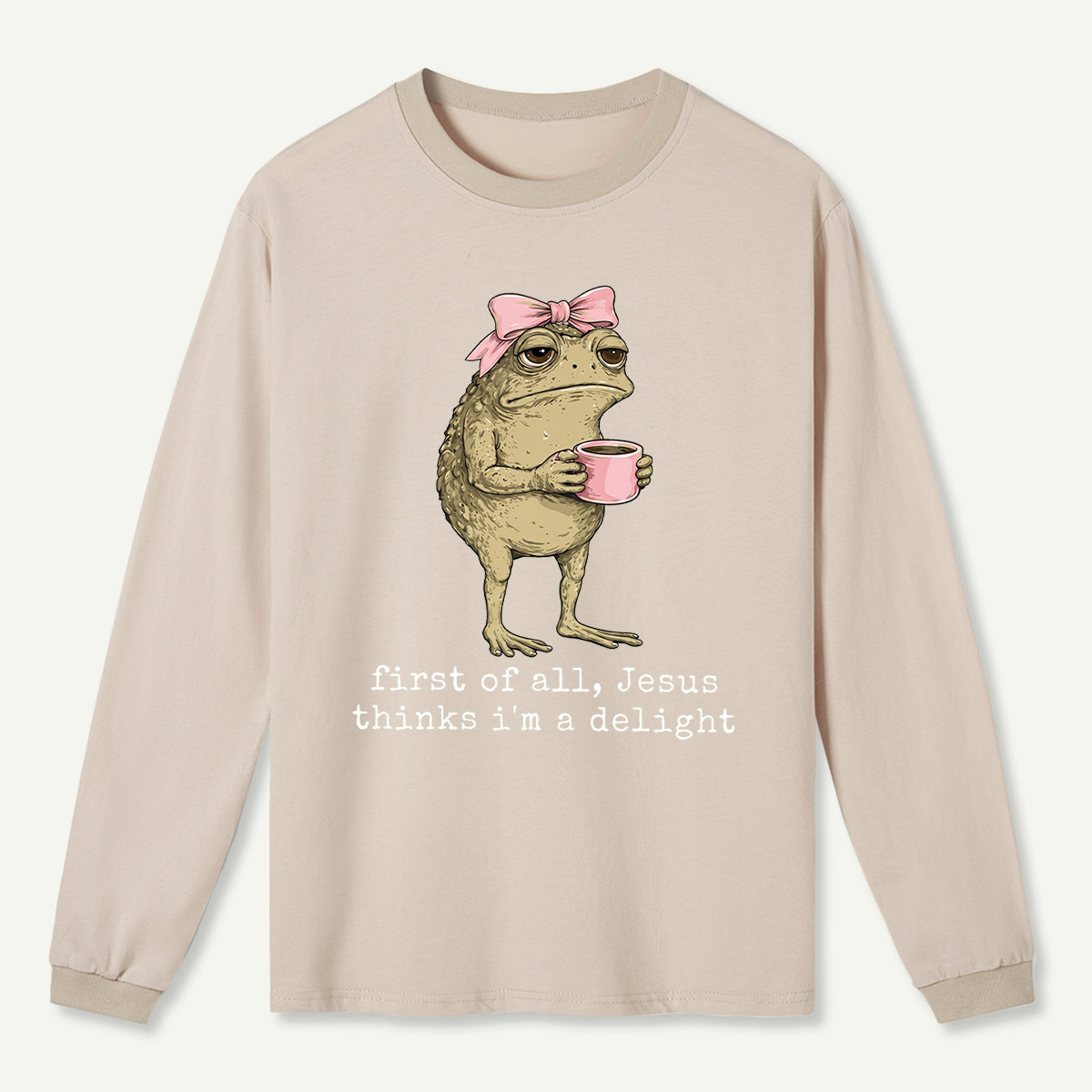 Sleepy Frog Coffee Lover Long Sleeve T-Shirt