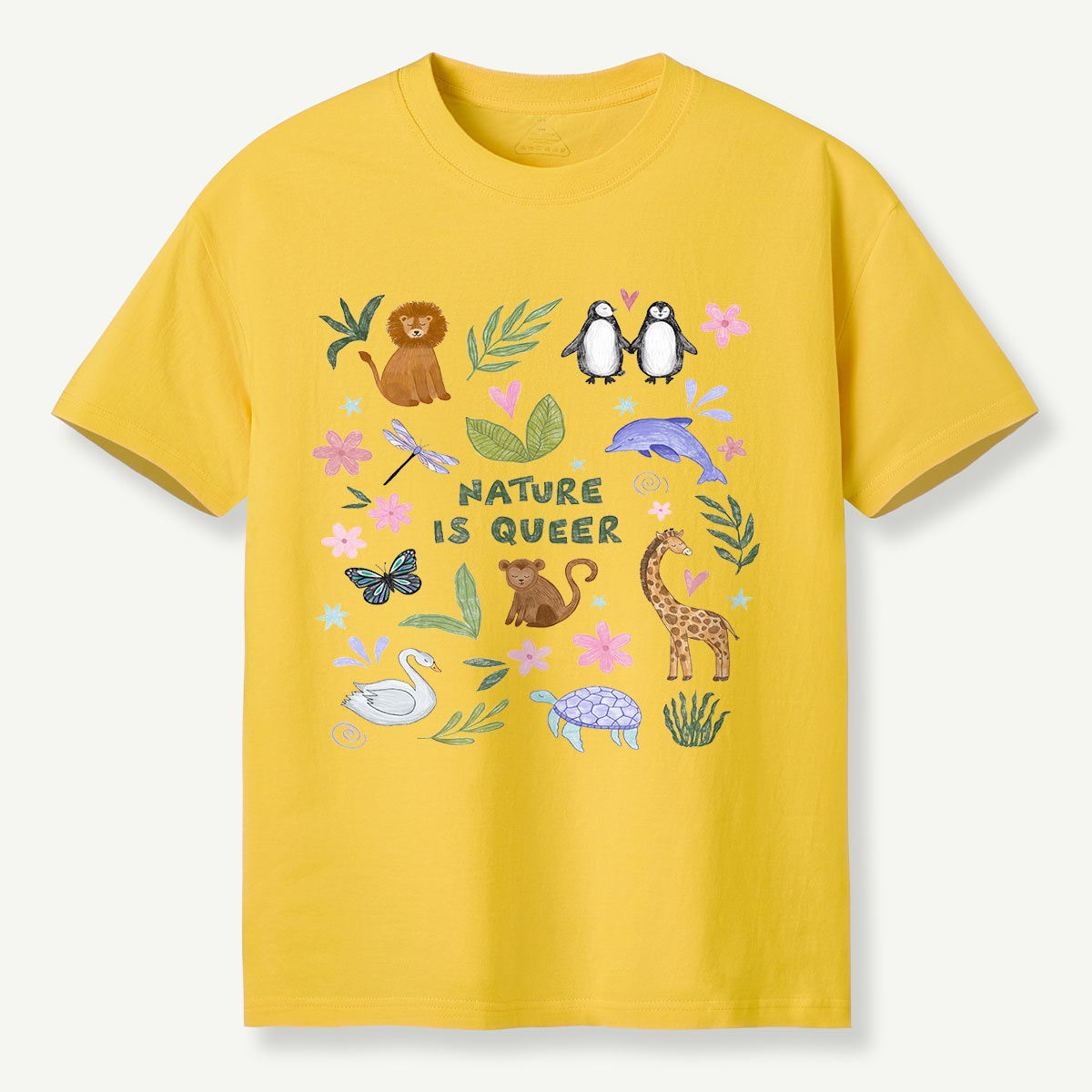 Nature Is Queer Cute Animals Pride T-Shirt