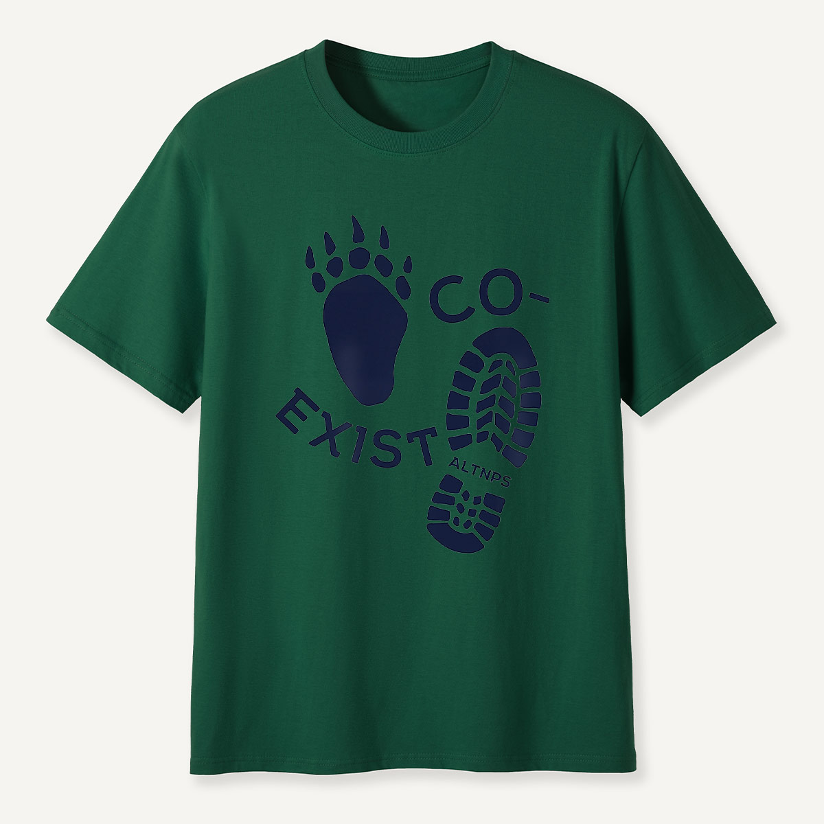 Co-Exist Bear Track and Boot Print T-Shirt