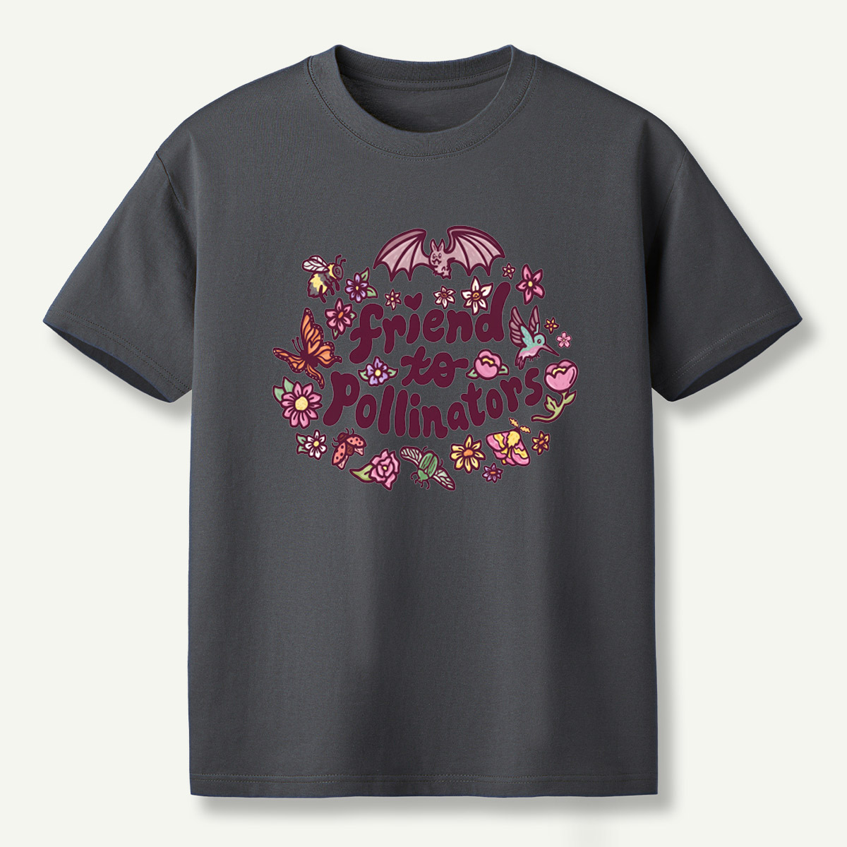 Friend To Pollinators Garden Wildlife Circle T-Shirt