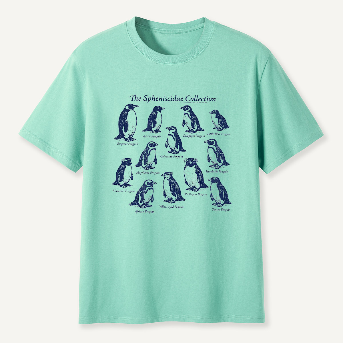 Spheniscidae Collection Penguin Species Guide T-Shirt