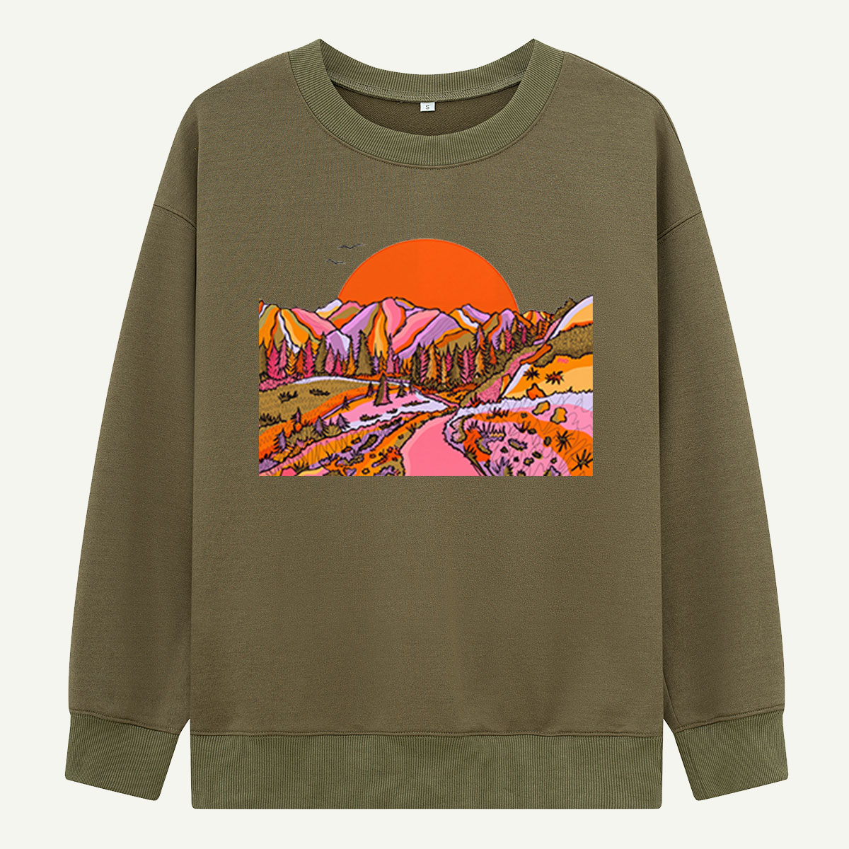 Colorful Mountain Landscape Sweatshirts