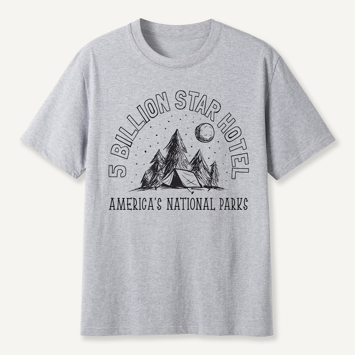 5 Billion Star Hotel America’s National Parks Camping T-Shirt