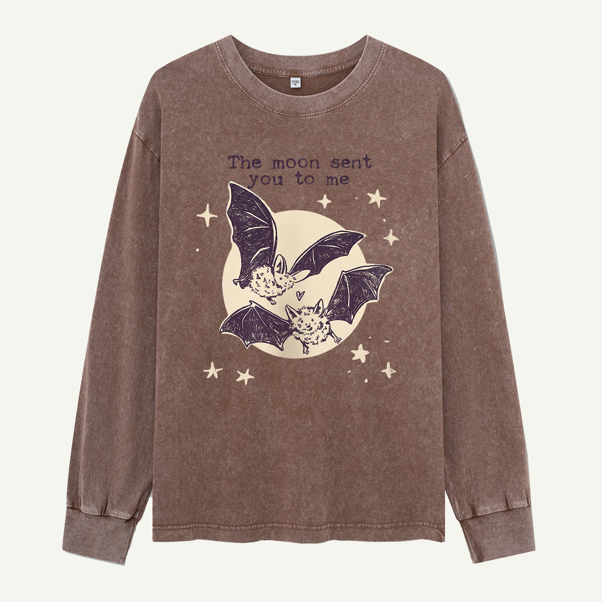 The Moon Sent You To Me Bats Washed Long Sleeves