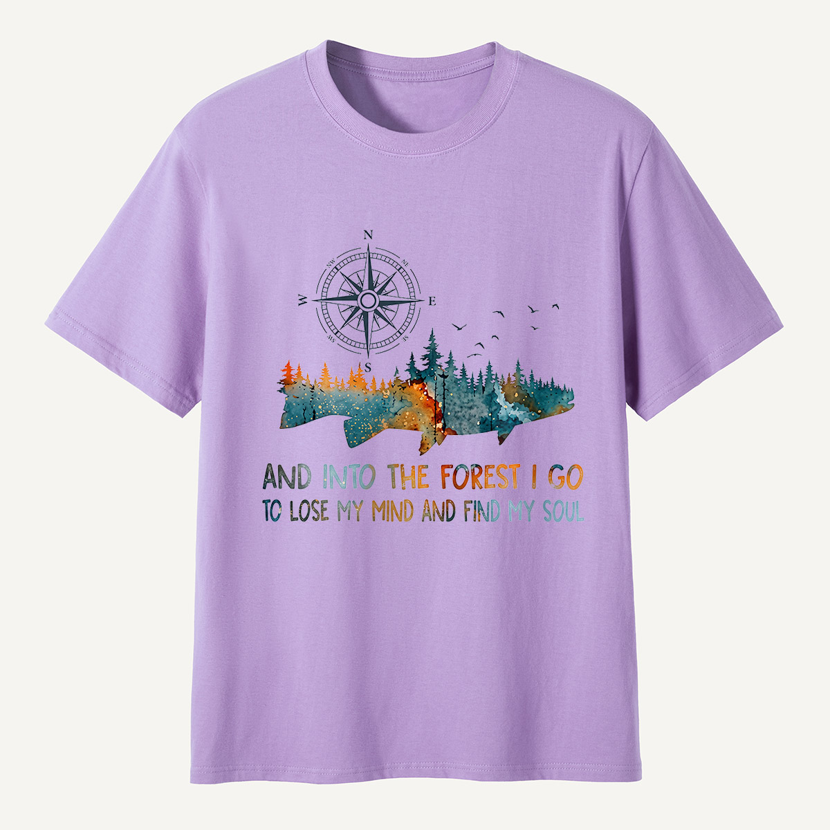 And Into the Forest I Go Bear Compass T-Shirt