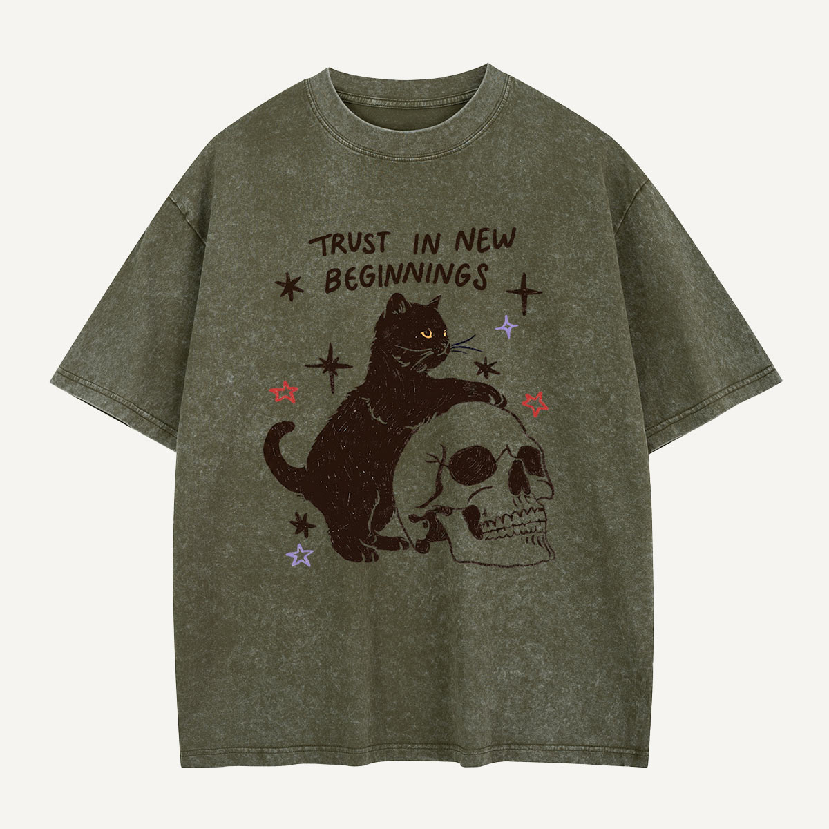 Trust in New Beginnings Washed T-Shirt