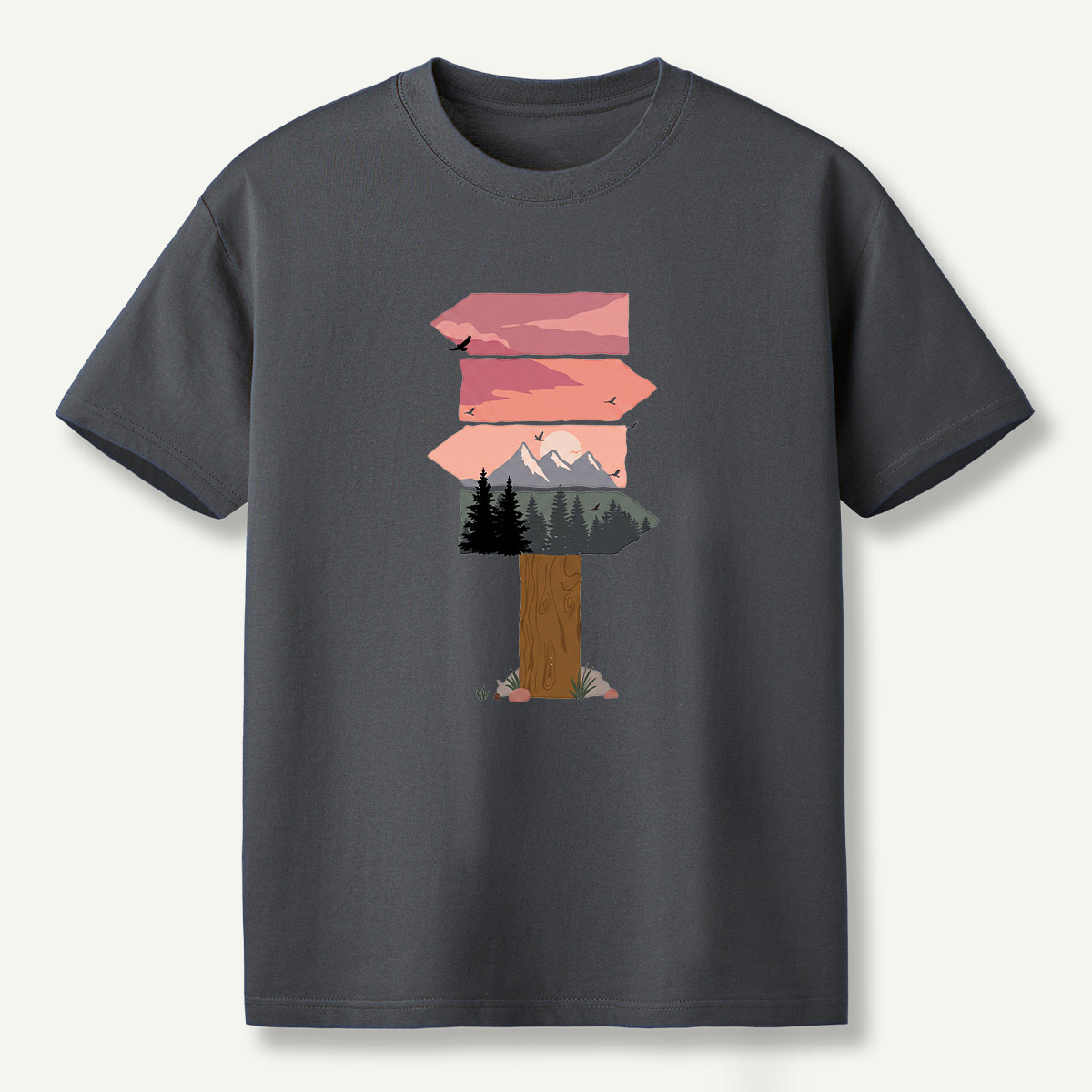 Sunset Layers Over Pine Forest T-Shirt