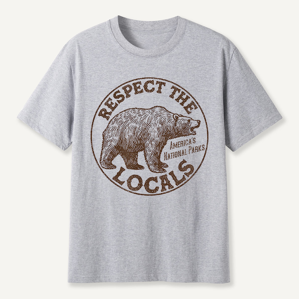 Respect the Locals Bear National Parks  T-Shirt
