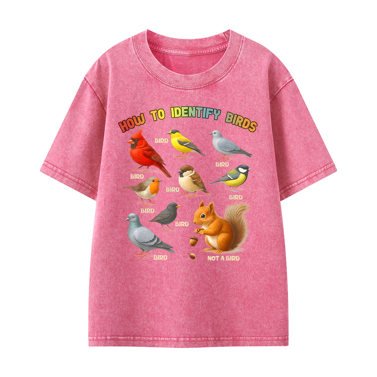 How to Identify Birds Kids Washed T-Shirt