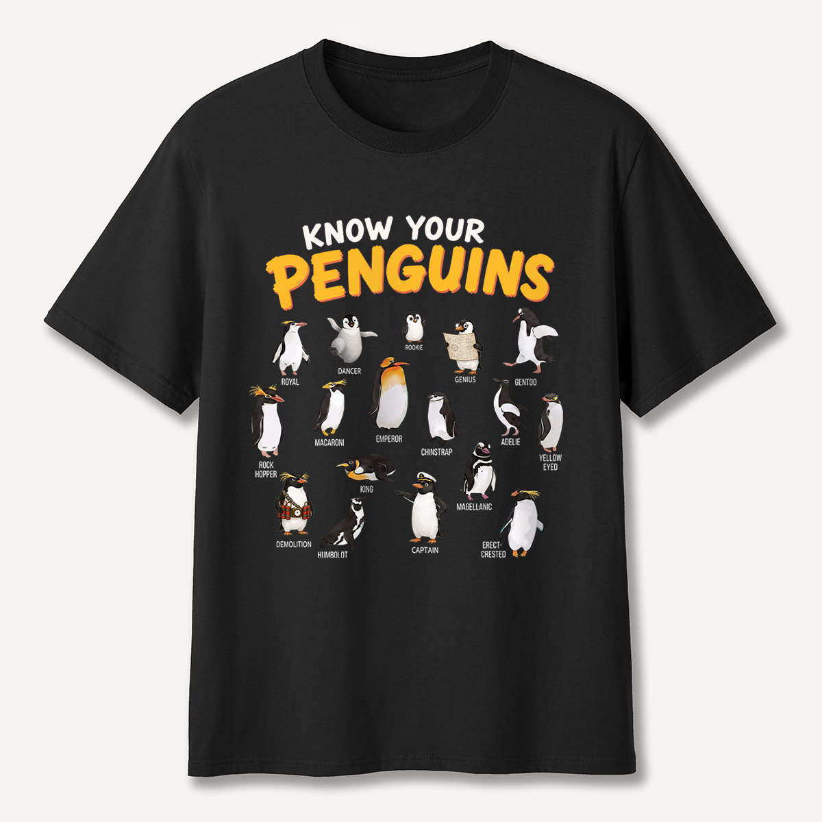 Know Your Penguins Penguin Species T‑Shirt