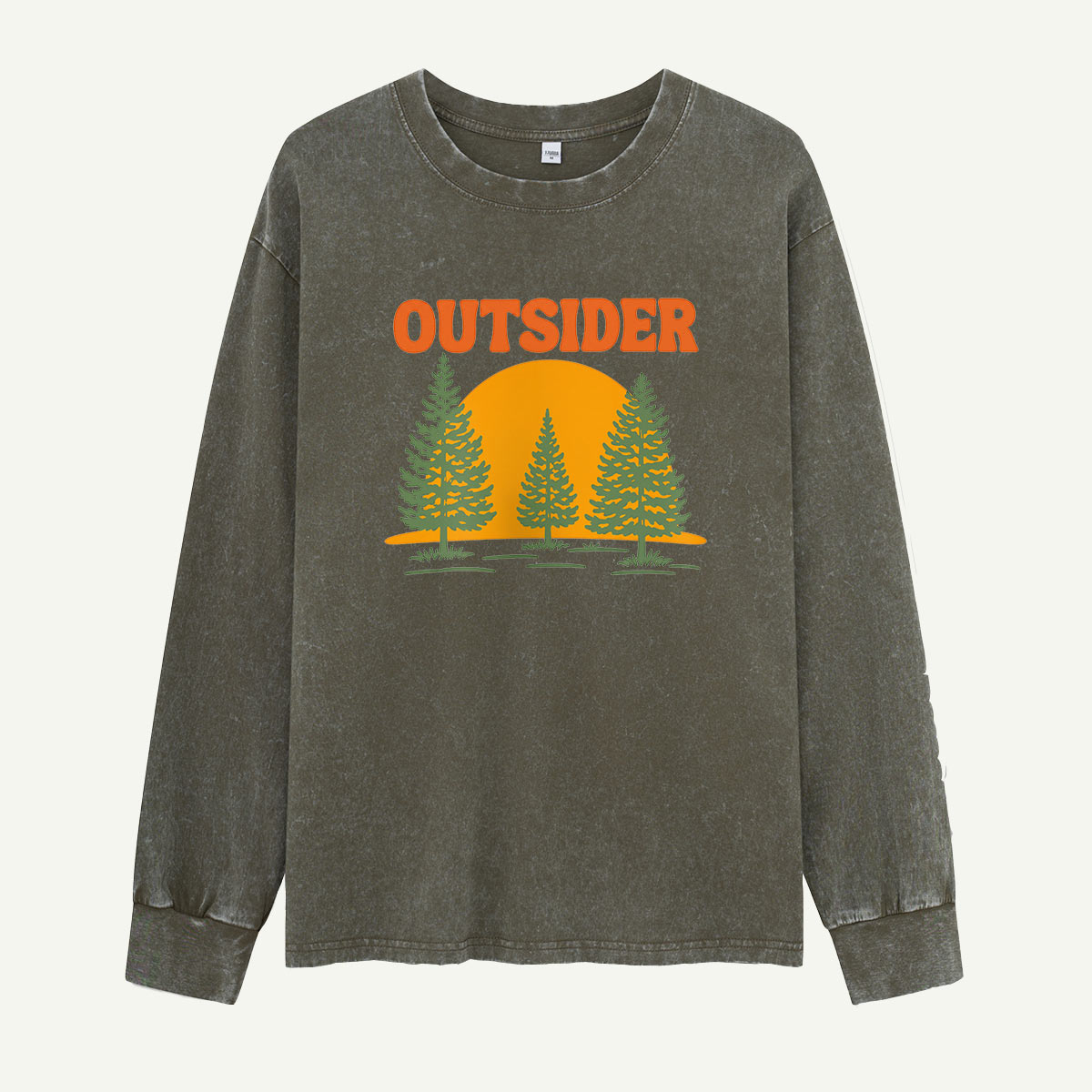 Outsider Among the Pines Washed Long Sleeves