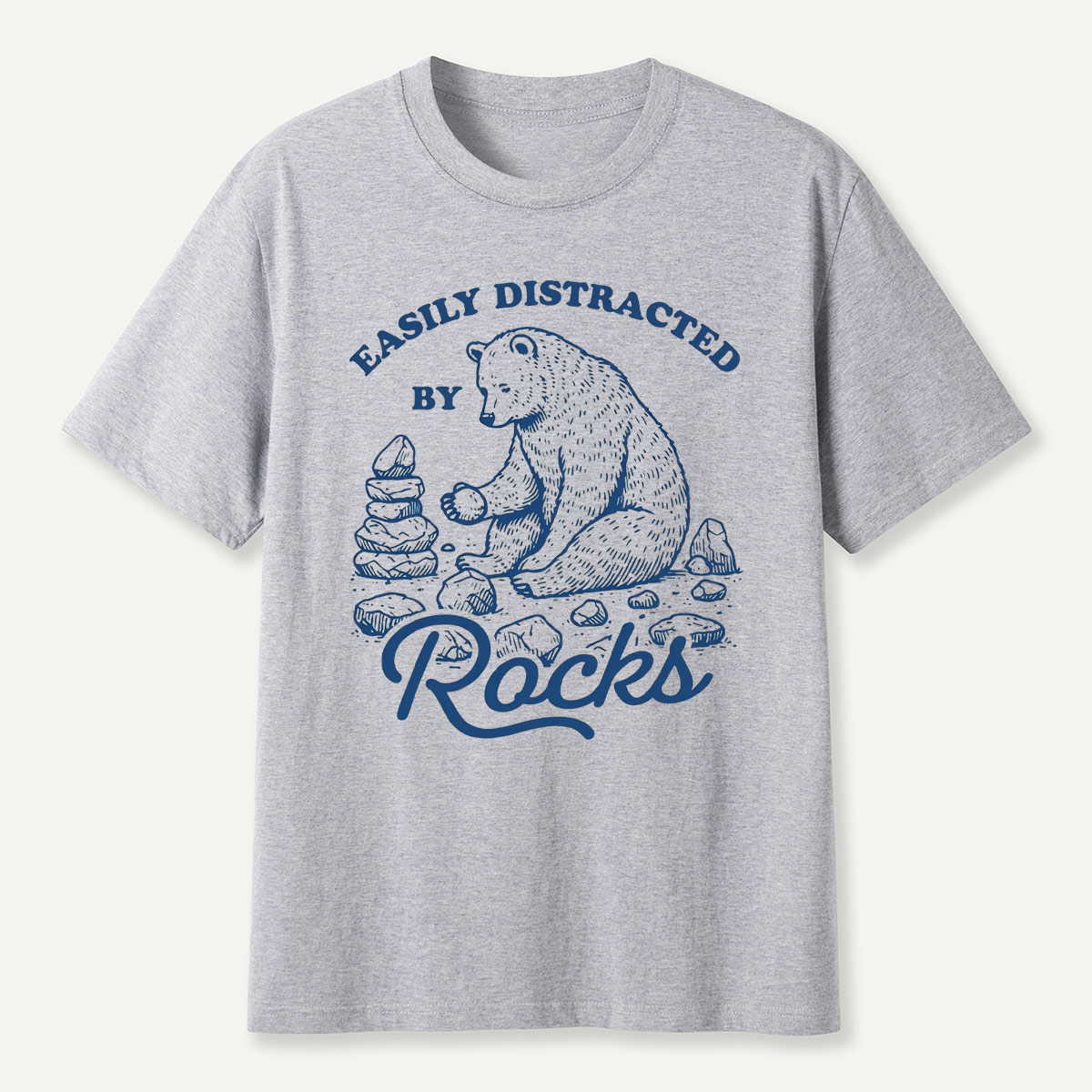Easily Distracted By Rocks Bear T-Shirt