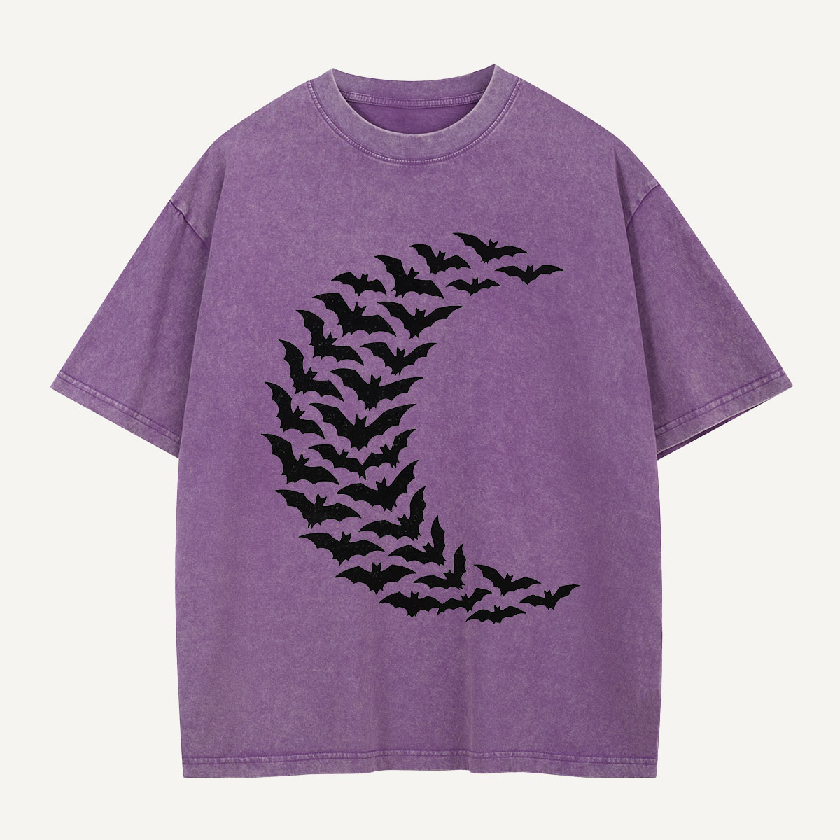 Moon Made of Bats Washed T-Shirt