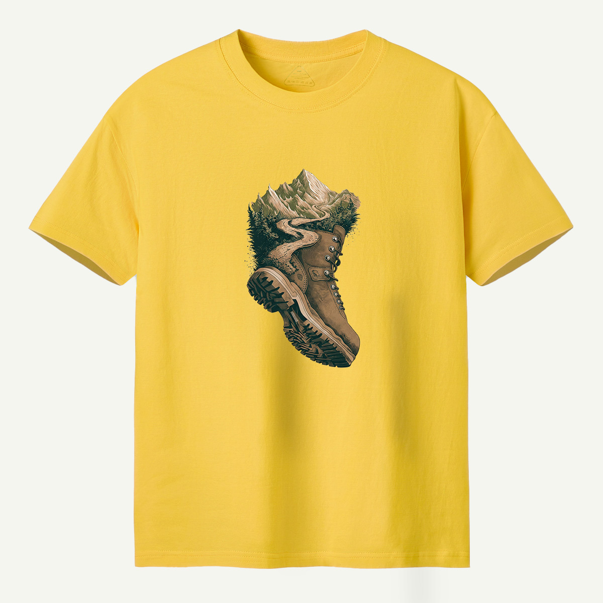 Hiking Boot Mountain Trail Landscape T-Shirt