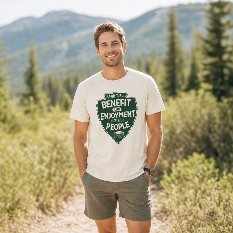 Benefit and Enjoyment of the People Park Badge T-Shirt