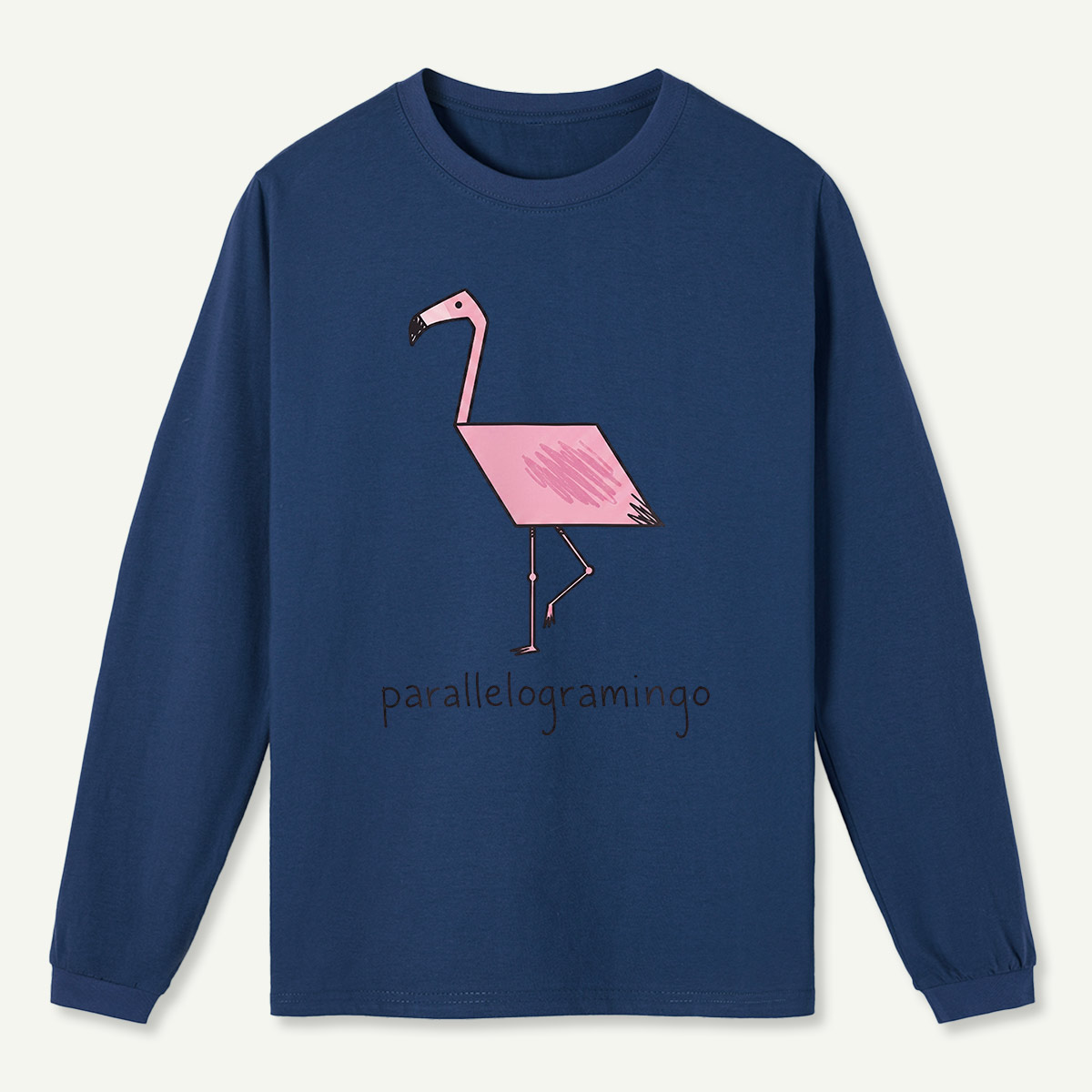 Parallelogramingo Flamingo Pun Long Sleeve T-Shirt