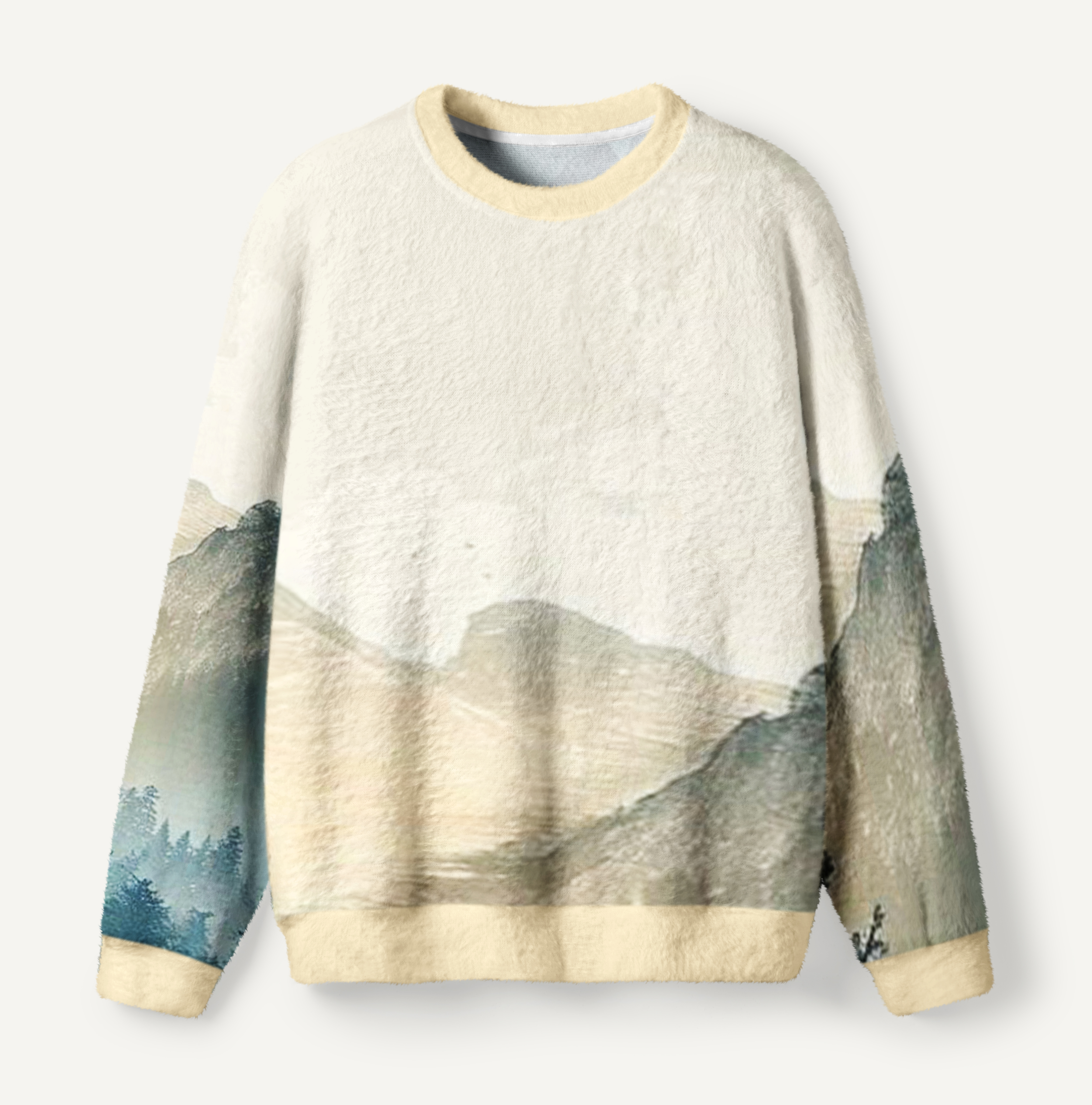 Forest Spirit Cat Ugly Fuzzy Fleece Sweatshirt
