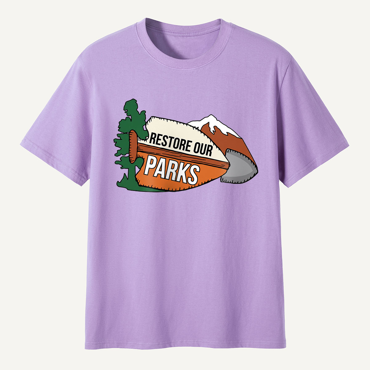 Restore Our Parks Football Badge T-Shirt