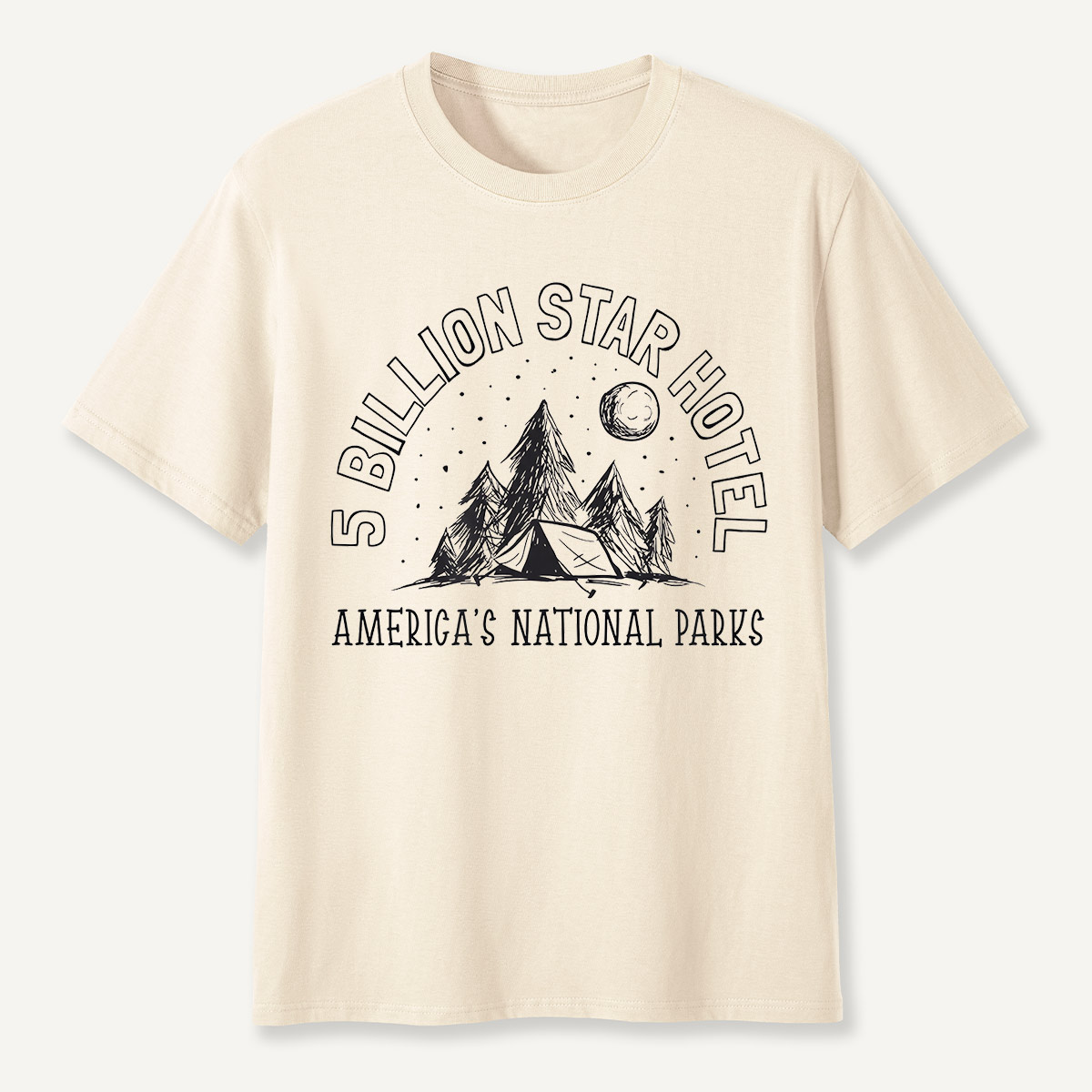 5 Billion Star Hotel America’s National Parks Camping T-Shirt
