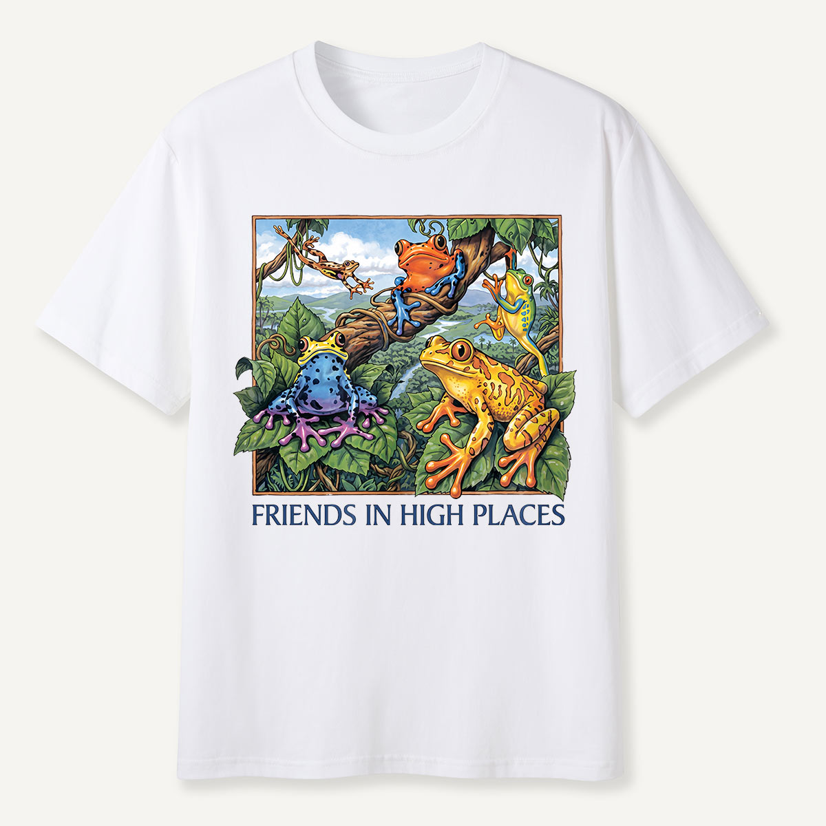 Friends in High Places Colorful Tree Frog T-Shirt